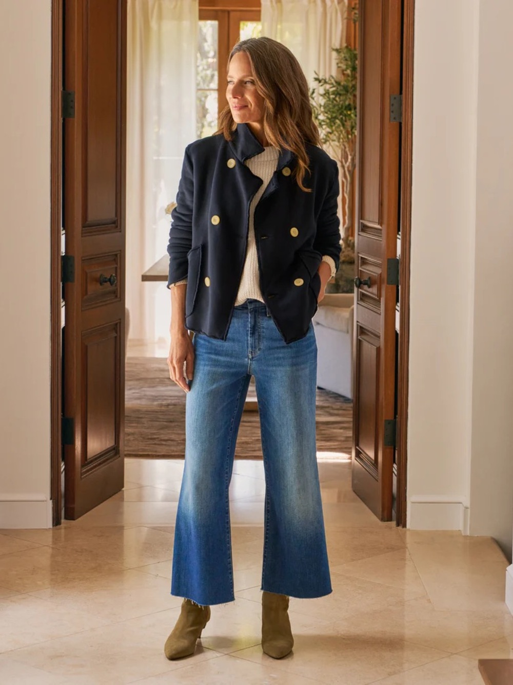 Frank & Eileen Galway Wide-Leg Jeans in Medium Blue Wash 30 - Picture 15 of 15